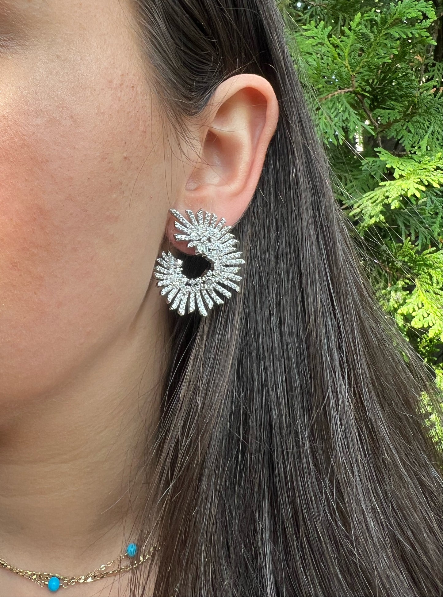 Open starburst earrings