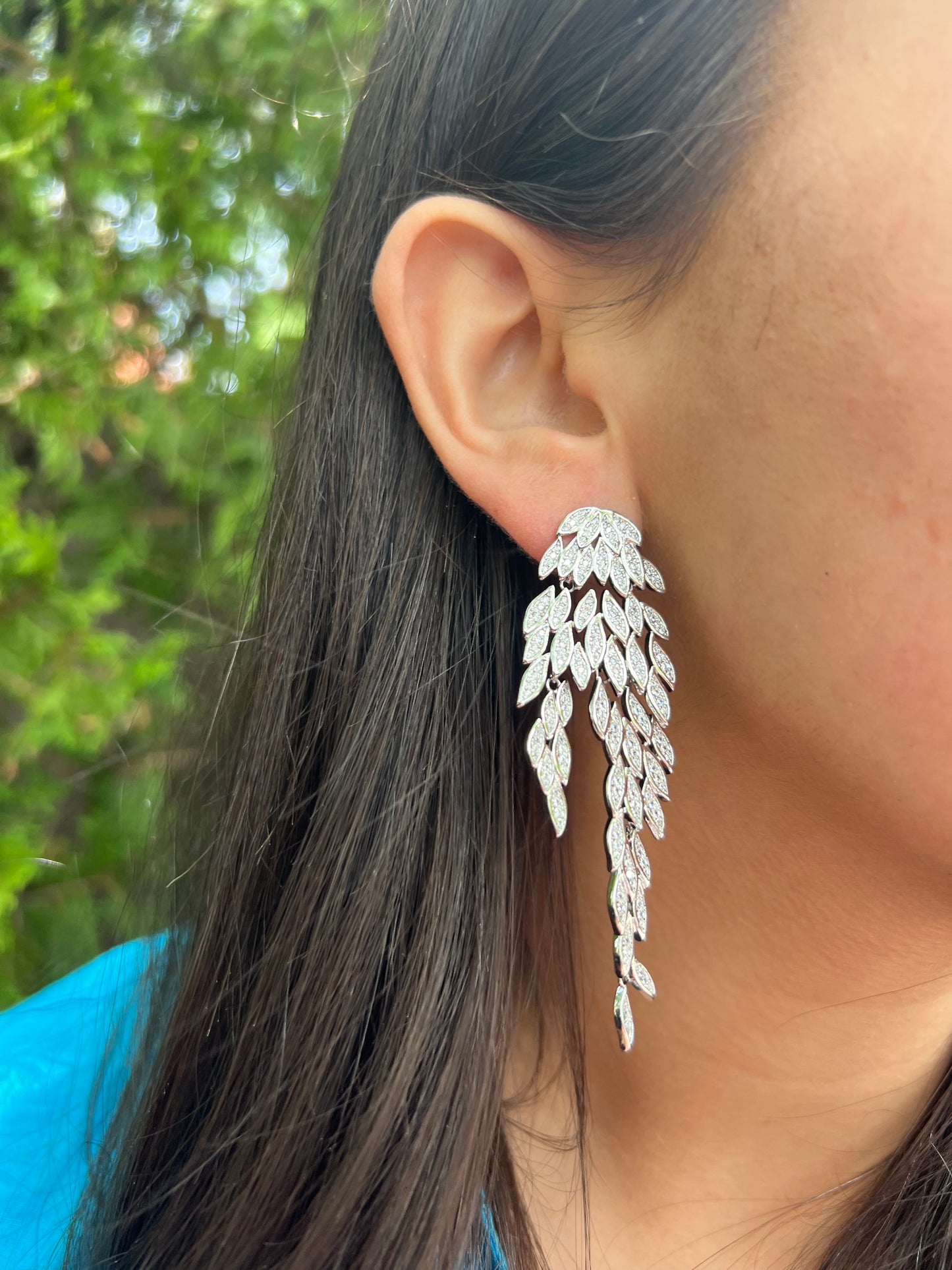 Feathered Silver Earrings