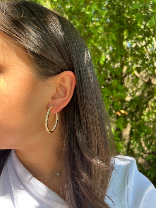 The Classic 925 Round 1.5 inch Hoop Earrings