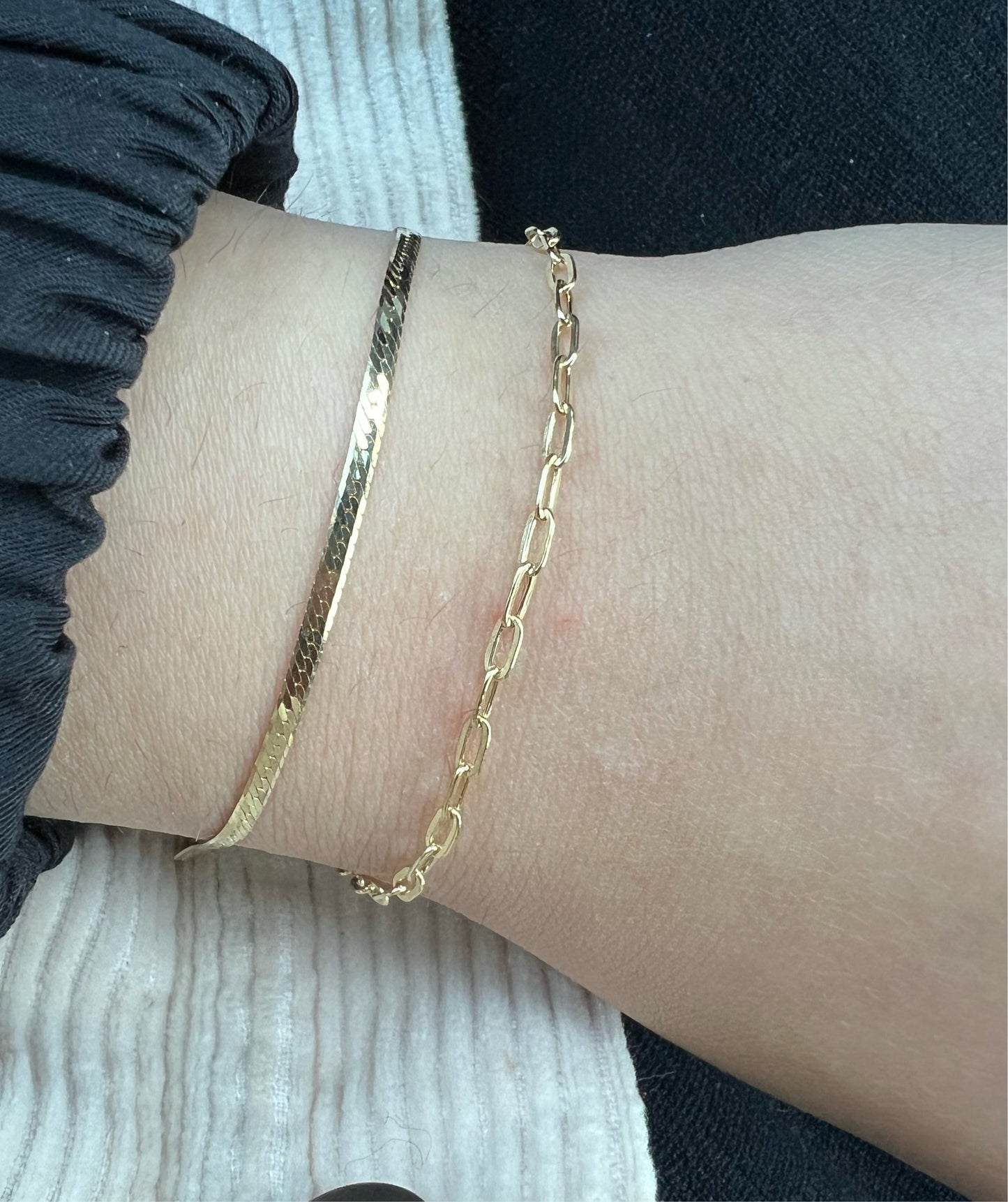 14KT Herringbone Bracelet