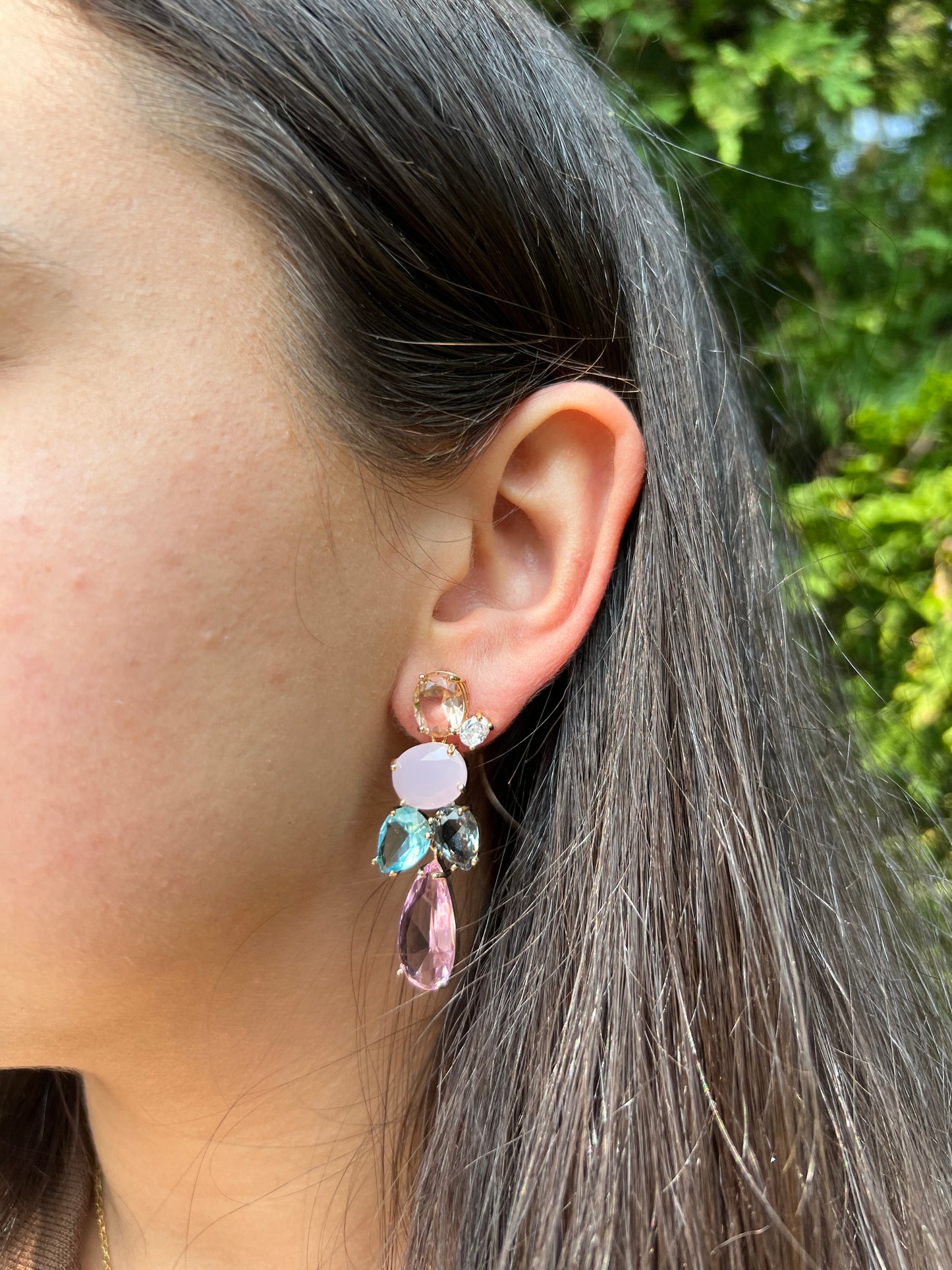 Pink Scattered Earrings