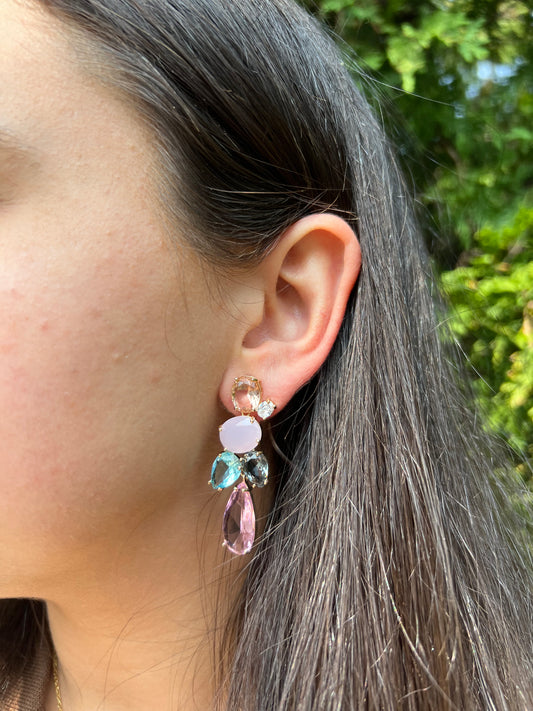 Pink Scattered Earrings