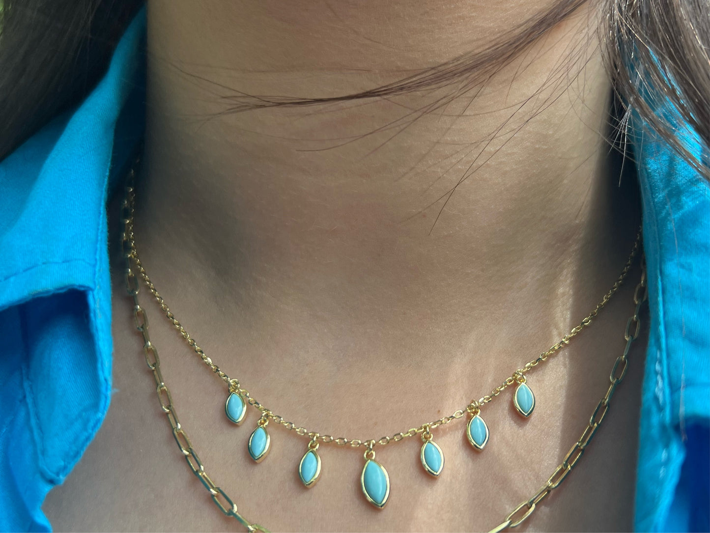 Turquoise Hanging Necklace