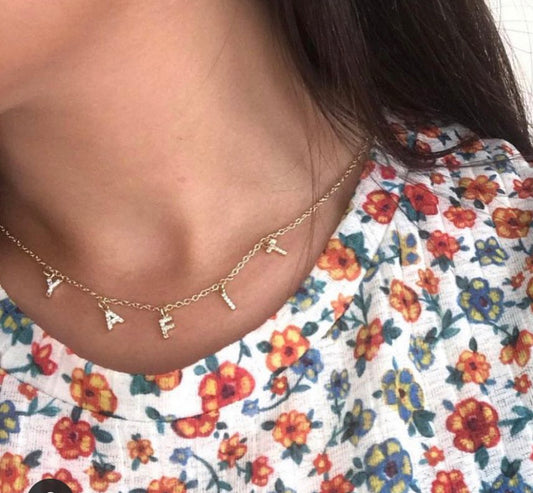 Hanging Name Necklace Customized