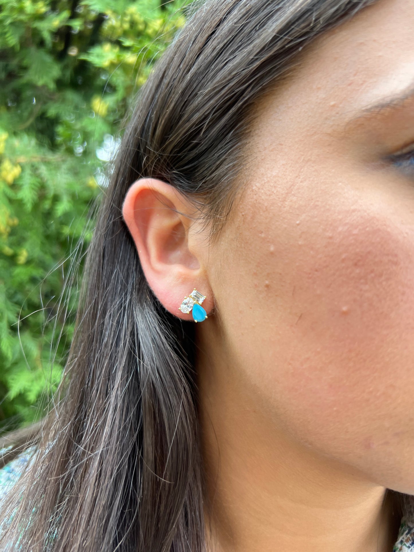 Turquoise Studded Earrings