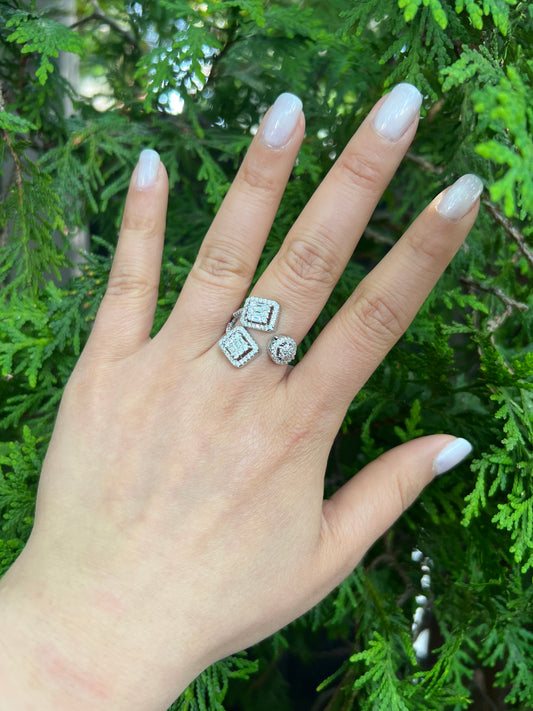 Silver Mixed Shape Ring