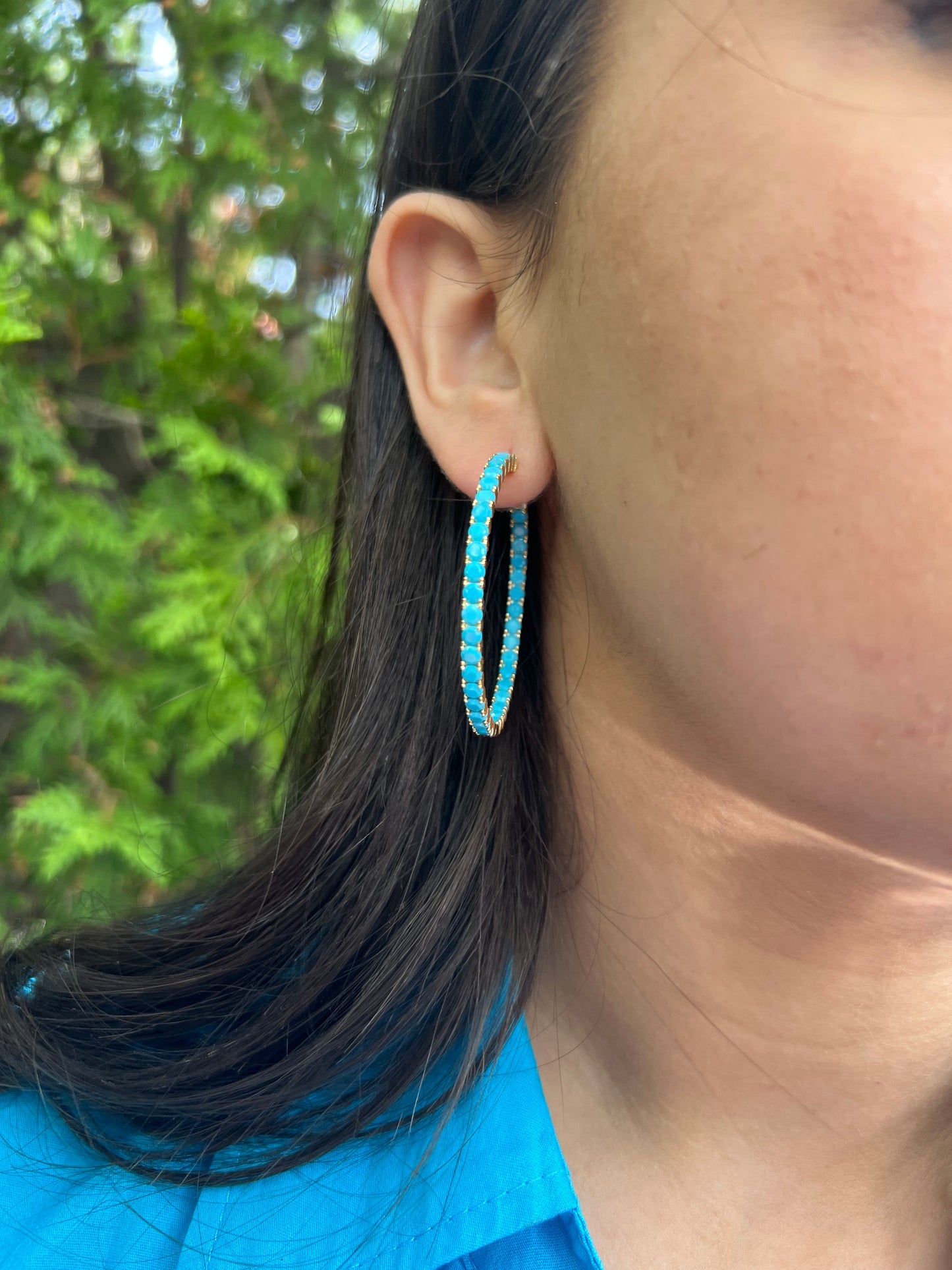 Turquoise Hoop Earrings