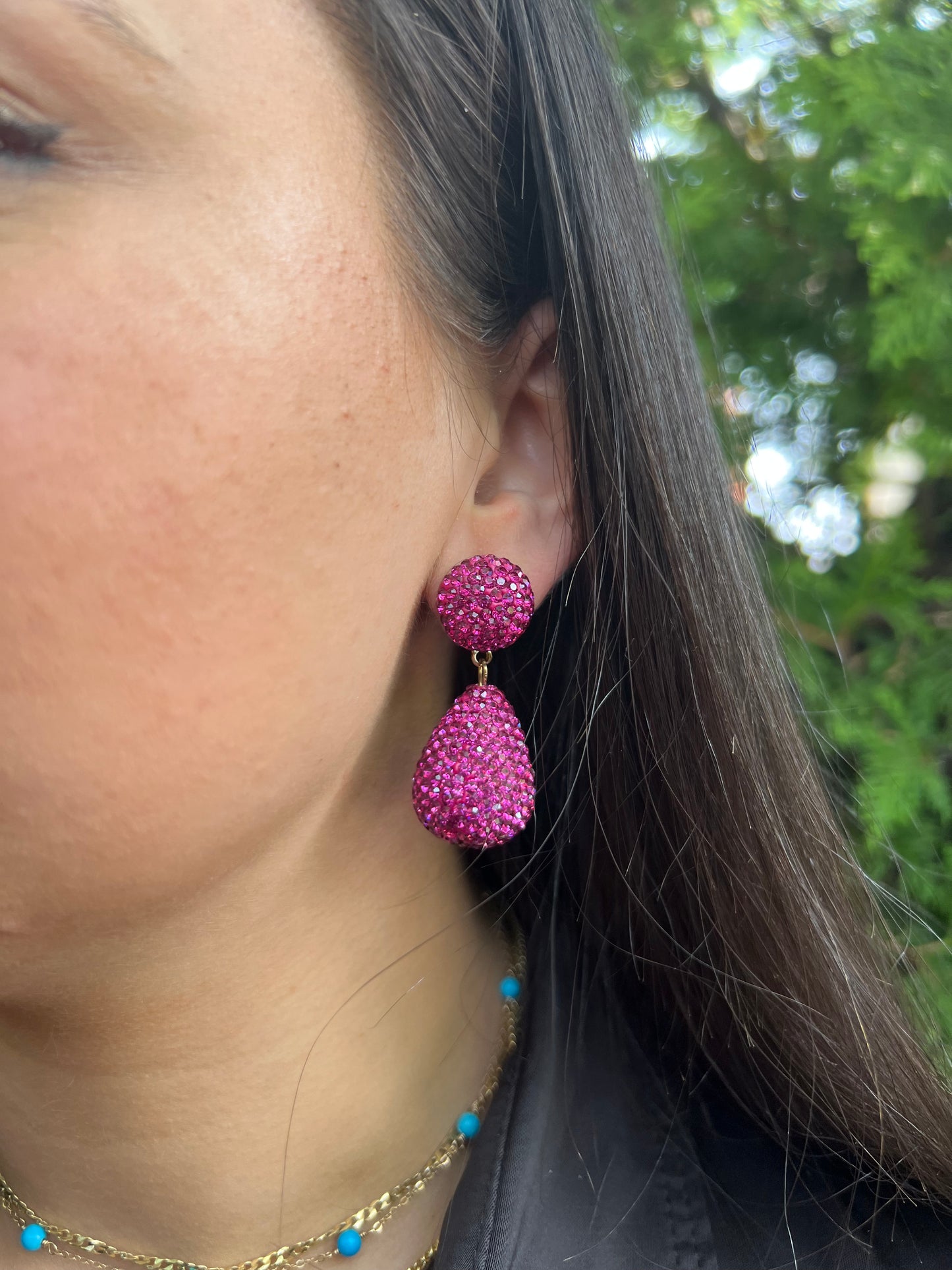 Bright Pink X Funky Earrings