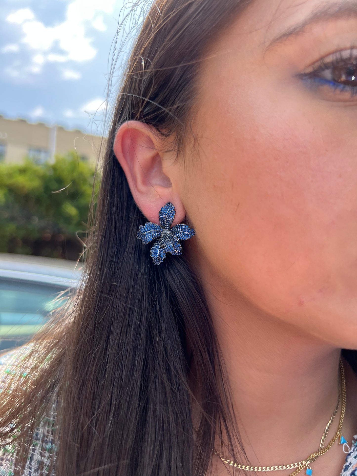 Blue Elegance of the Garden Earrings