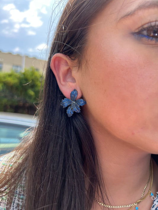 Blue Elegance of the Garden Earrings