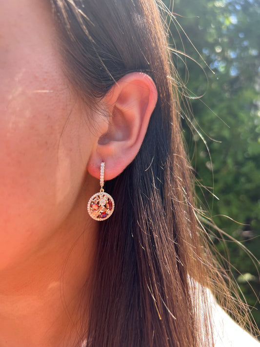 Citrine Hoop Earrings