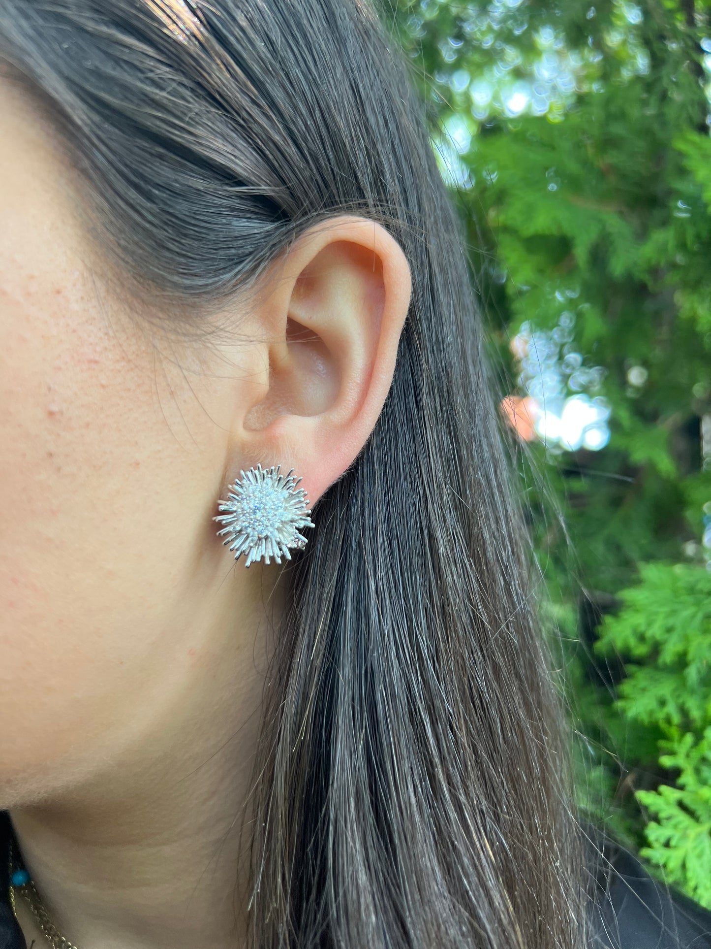 Starburst stud earrings