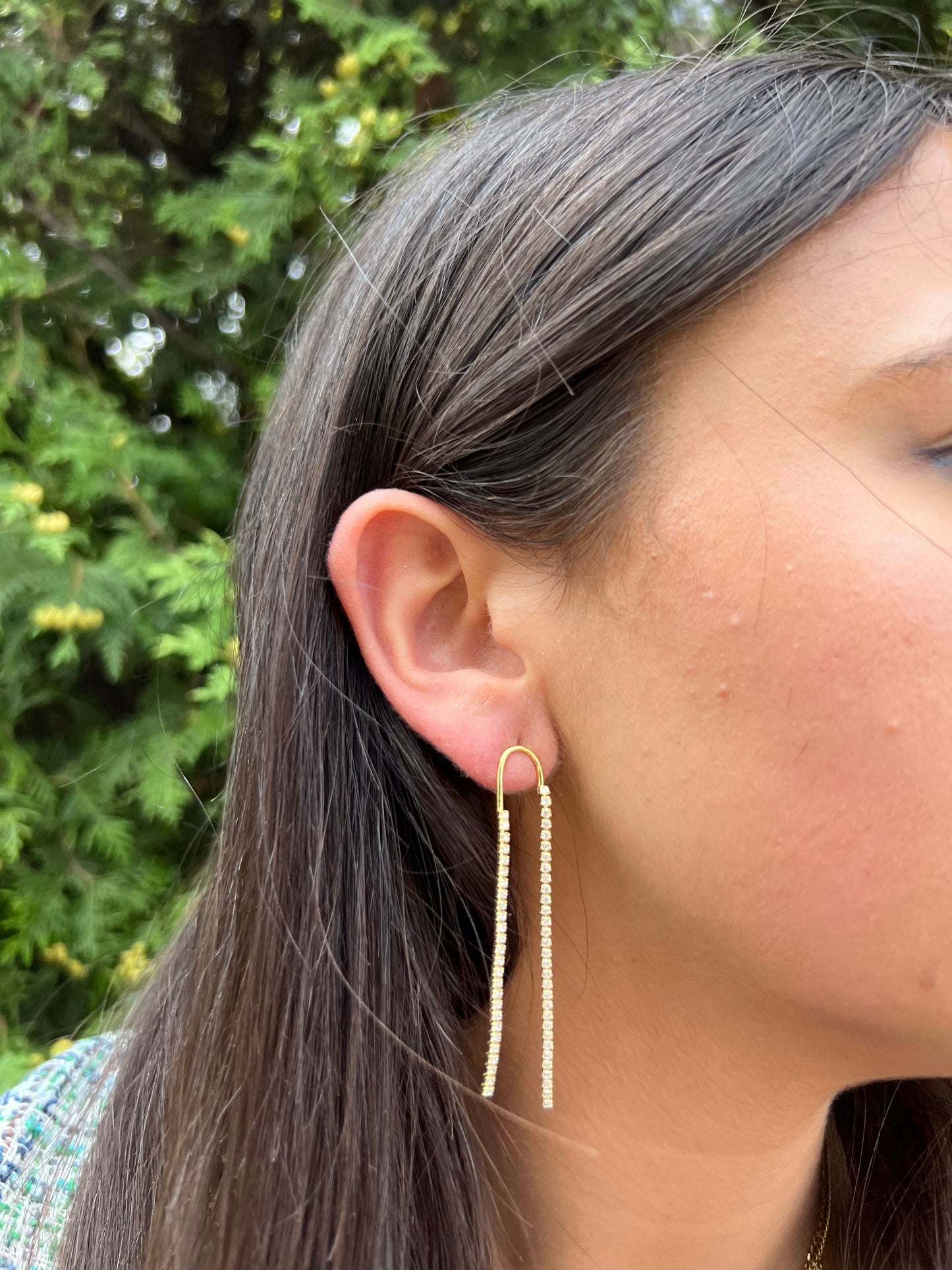 Layered Tennis Earrings