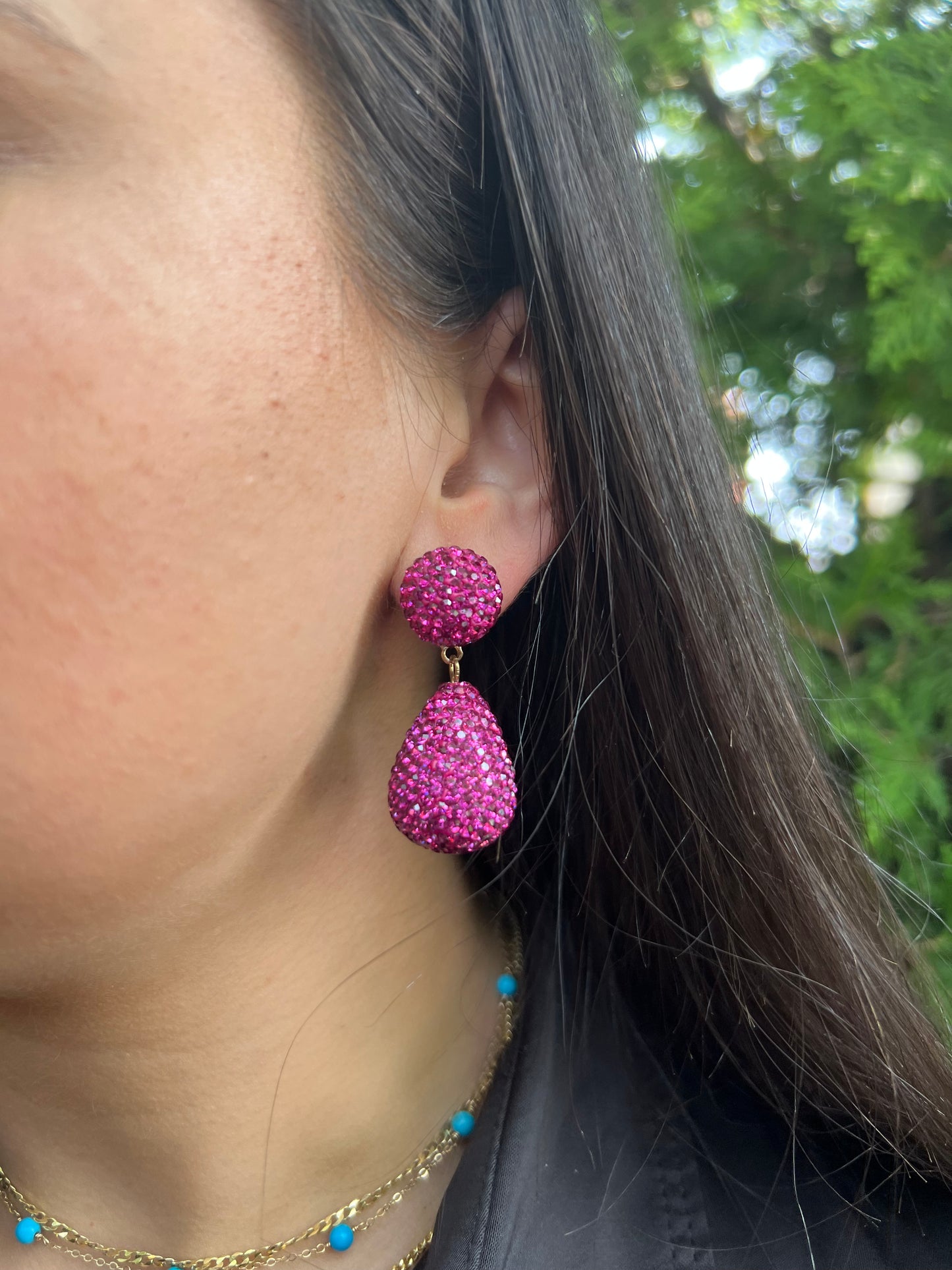 Bright Pink X Funky Earrings