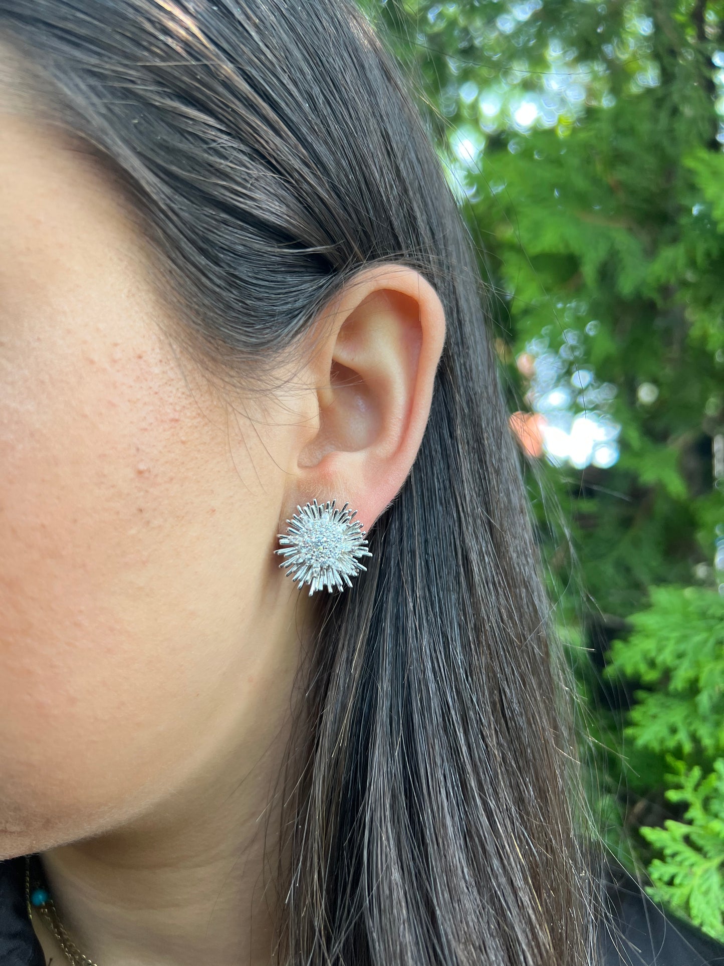 Starburst stud earrings