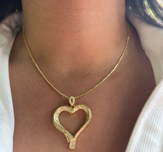 Heart Pave Necklace