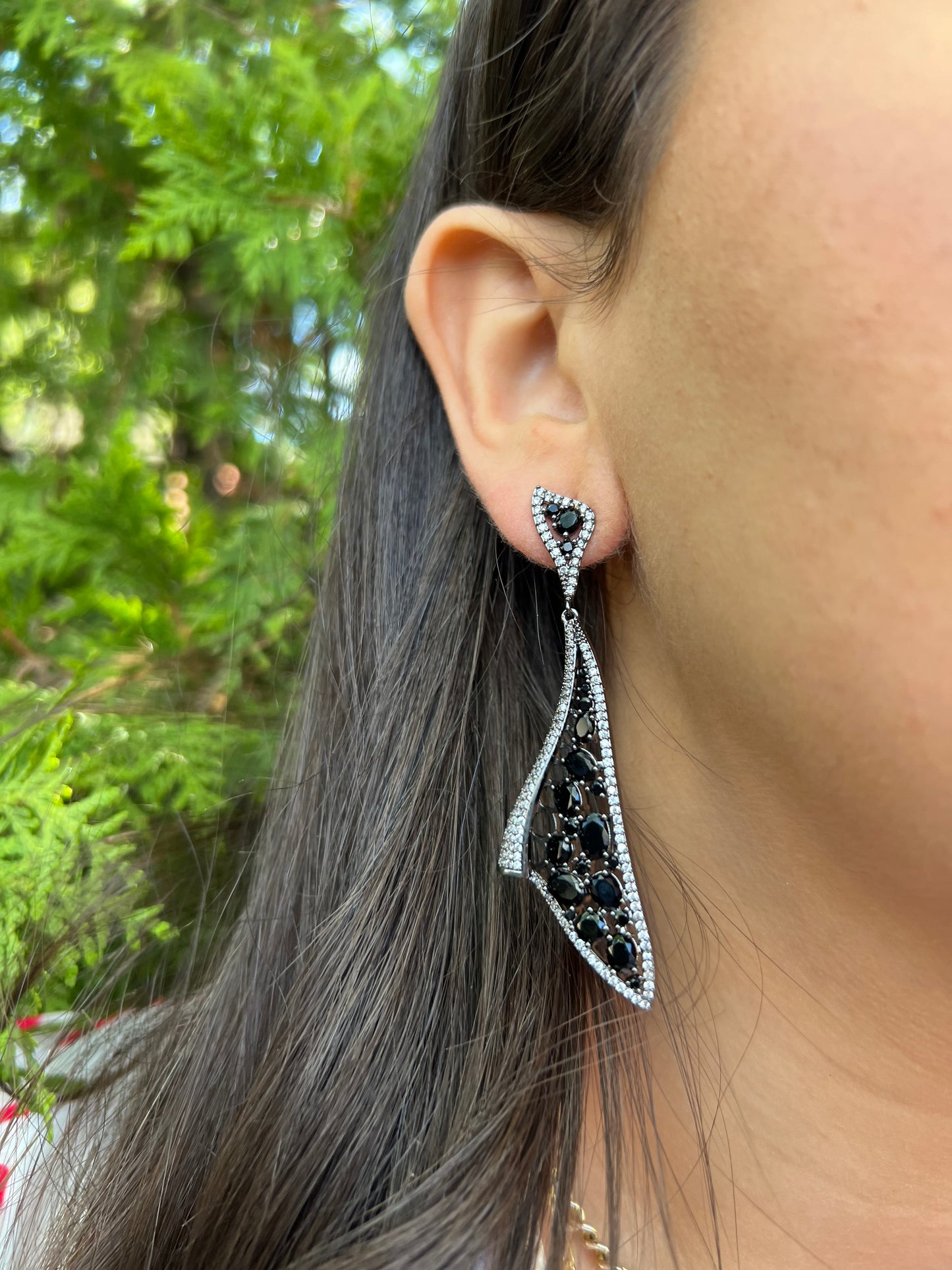 Black X White Cocktail Earrings