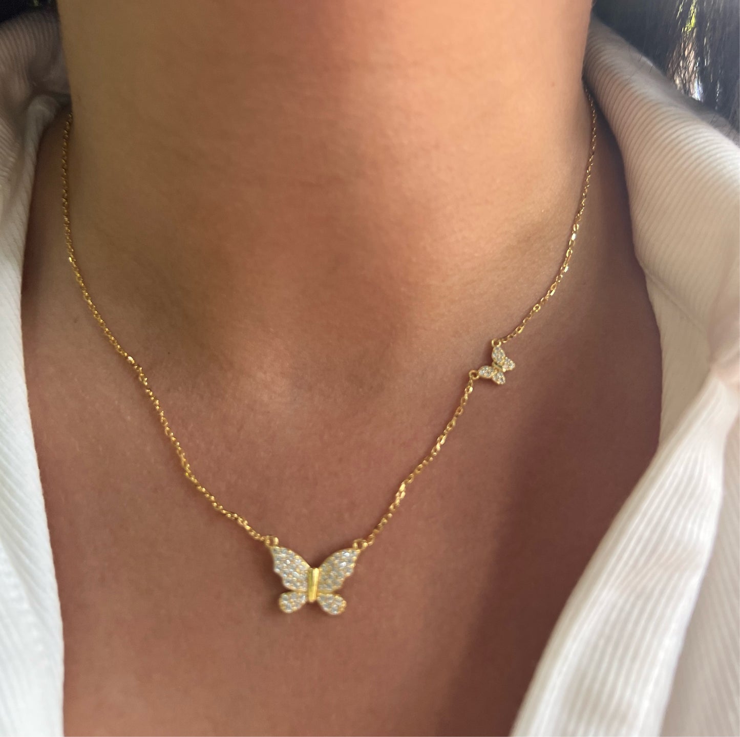 Scattered Butterfly Necklace