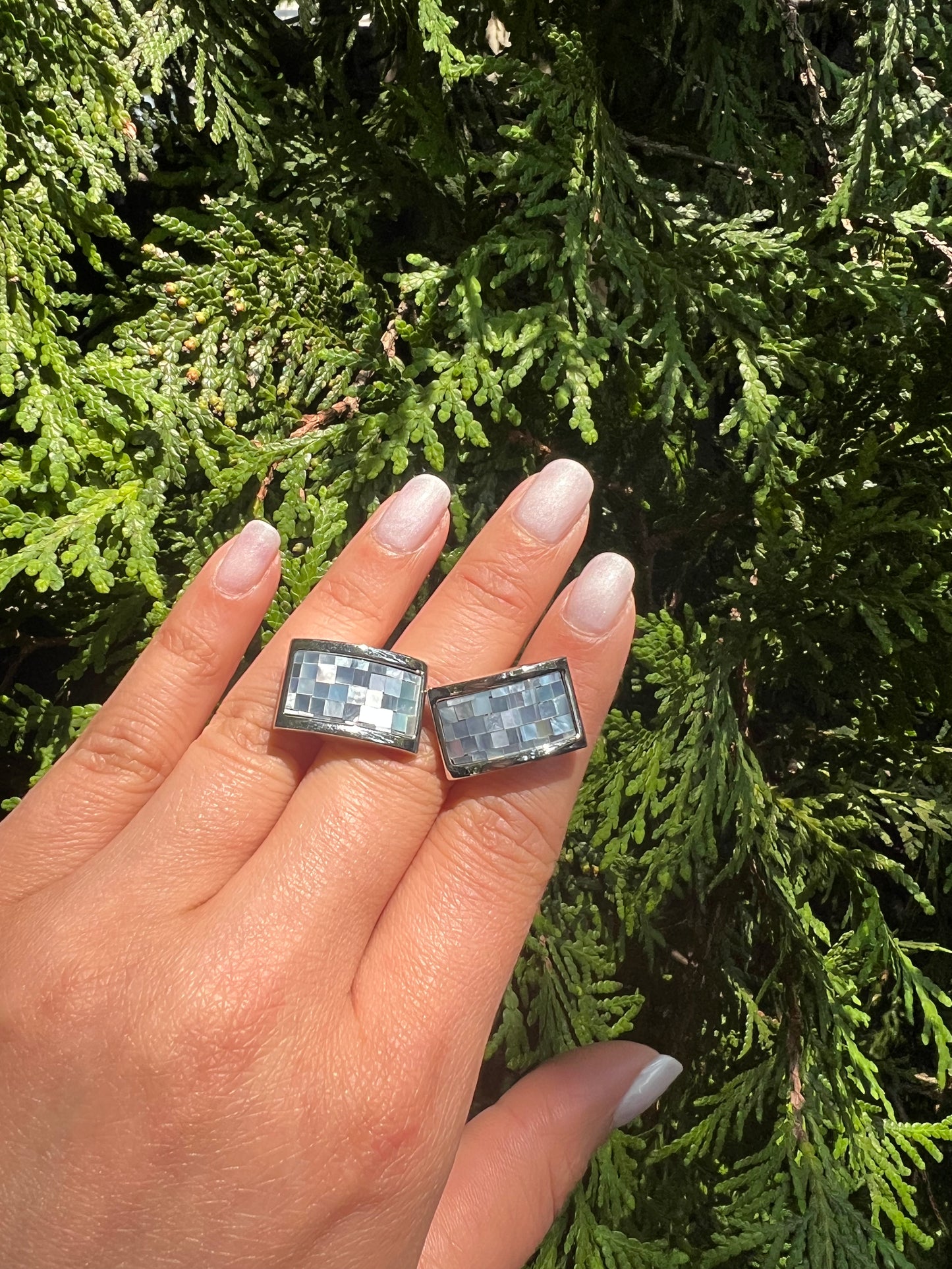 Blue cufflinks