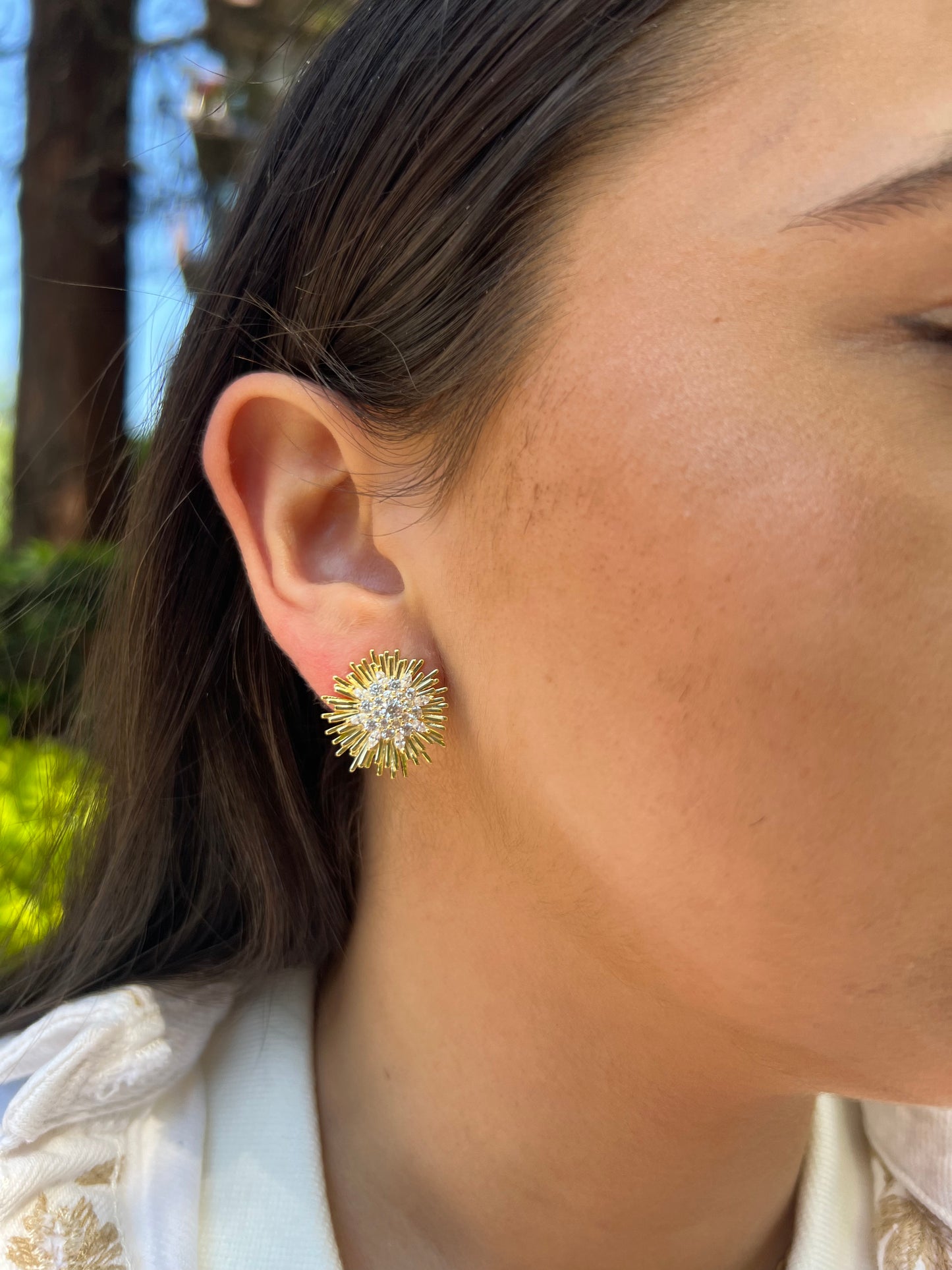 Starburst stud earrings