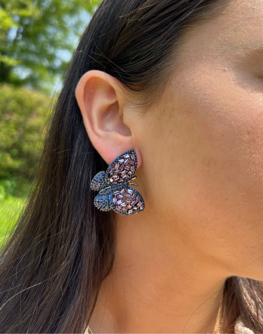 Butterfly statement earrings