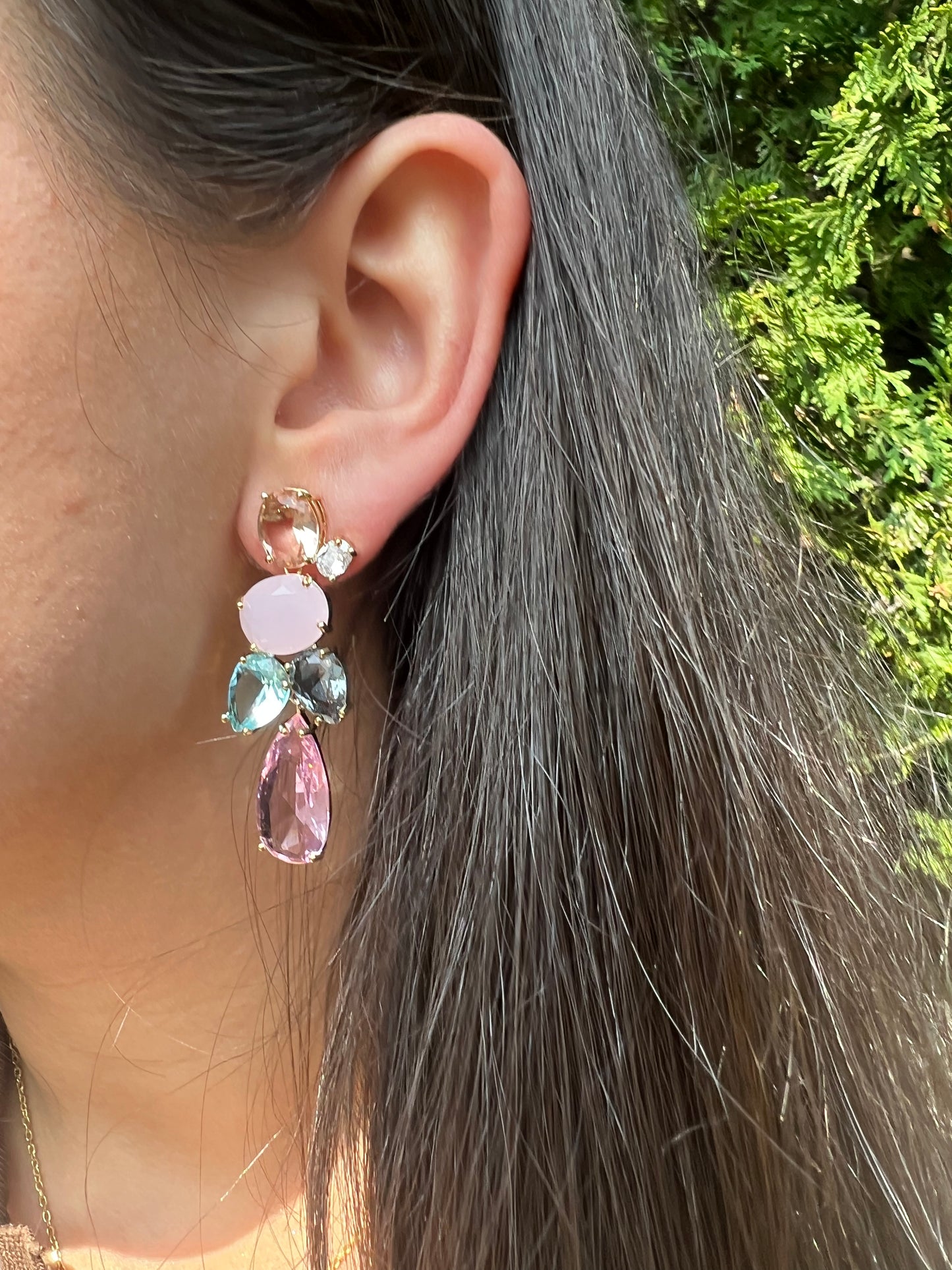 Pink Scattered Earrings