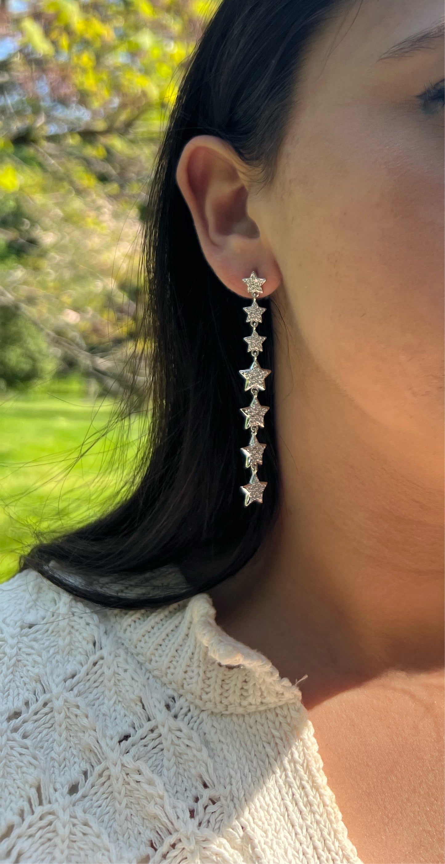 Star Silver Earrings