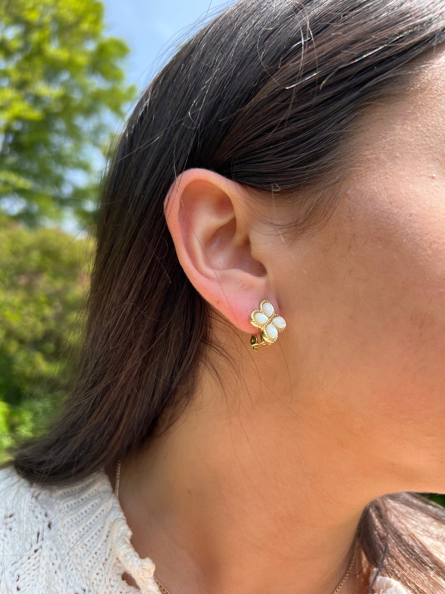 Clover Clip On Earrings