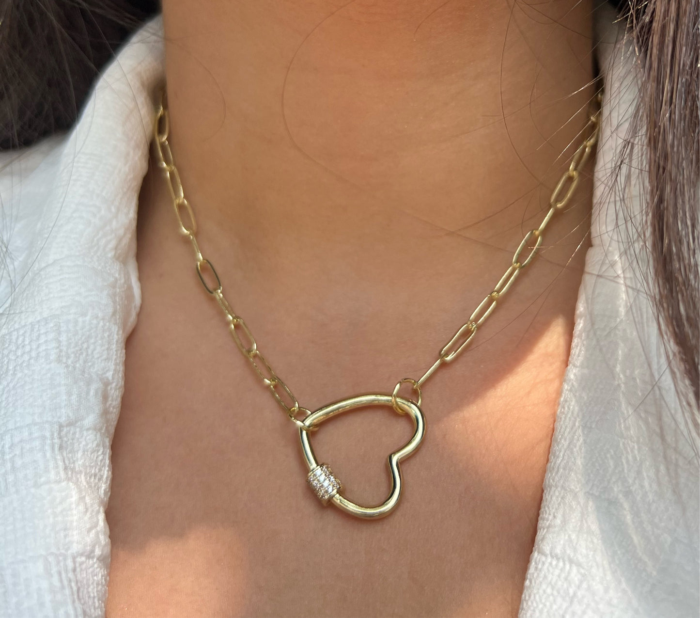 Heart Paperclip Necklace