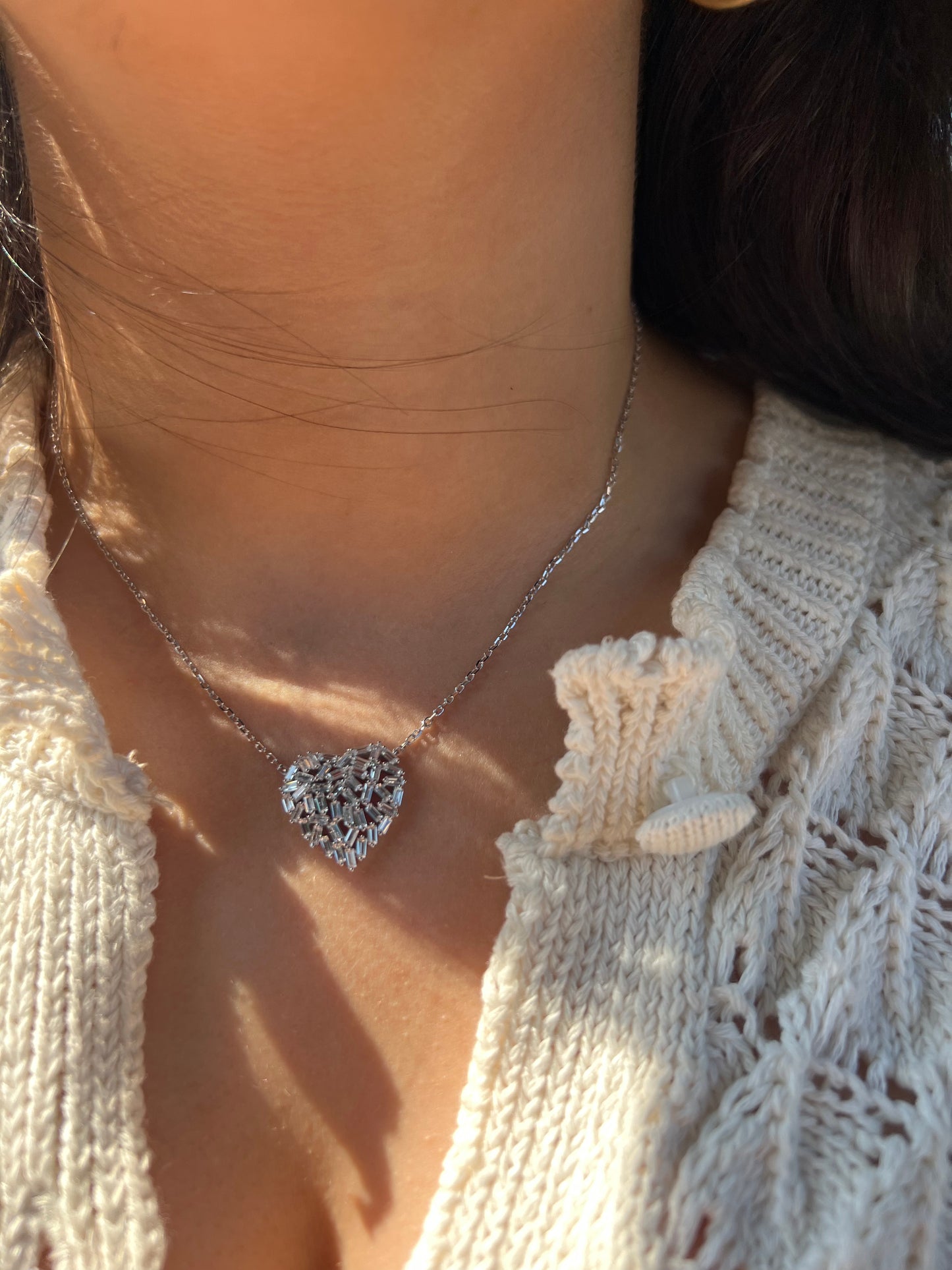 Heart Classic Baguette Necklace