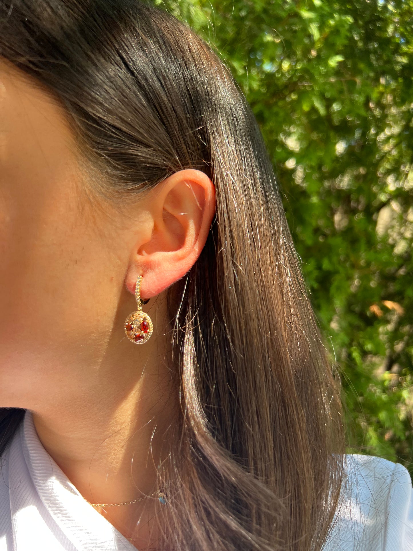 Citrine Hoop Earrings