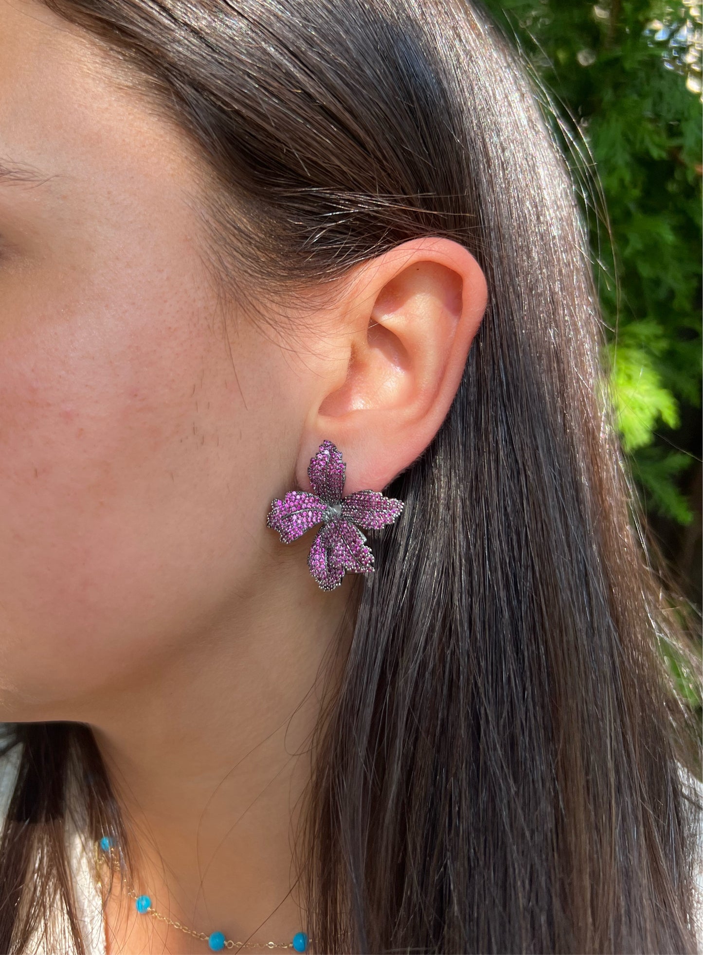 Pink Elegance of the Garden Earrings