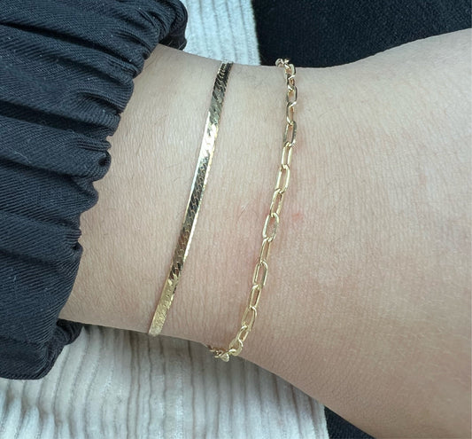 14KT Herringbone Bracelet