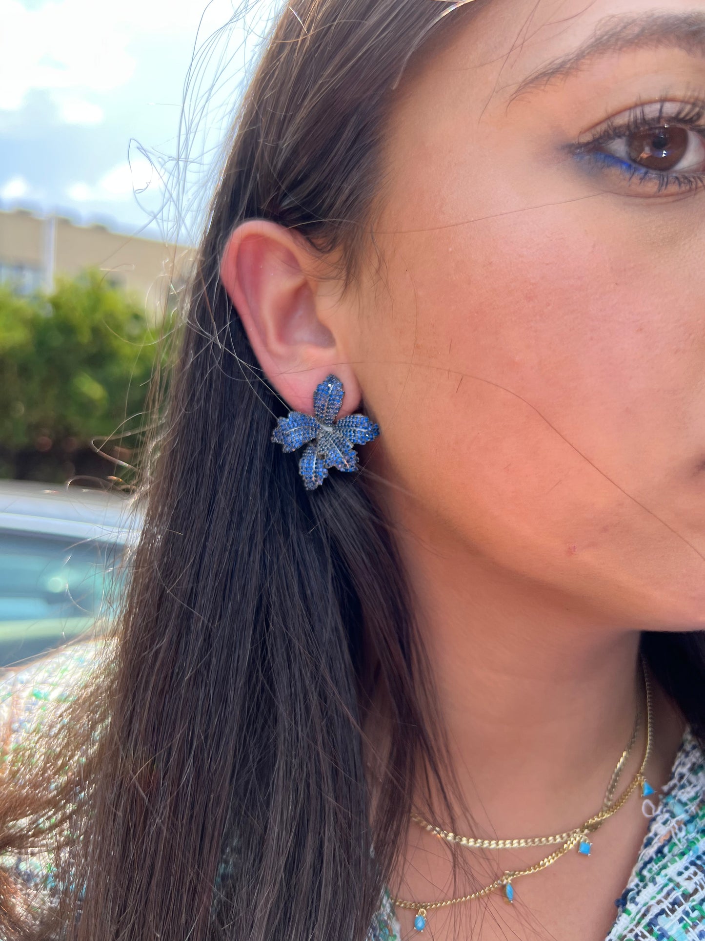 Blue Elegance of the Garden Earrings