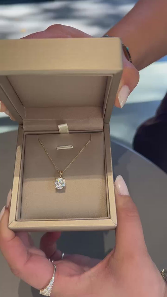 Hanging Drop Floating Lab Diamond Necklace