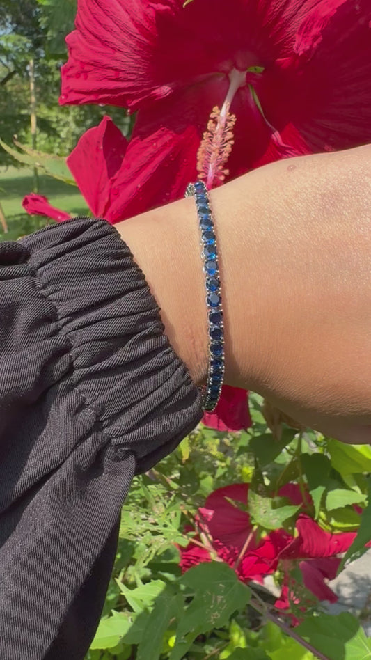 Blue Sapphire Tennis Bracelet