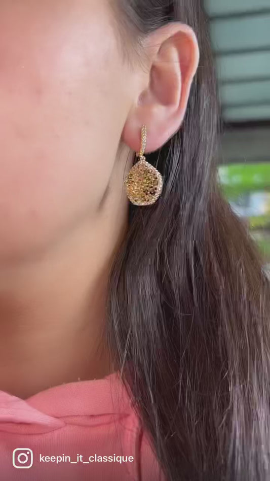 Citrine Stoned Earrings