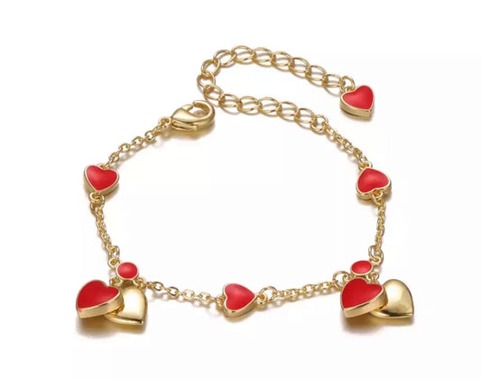 Heart Charm Bracelet