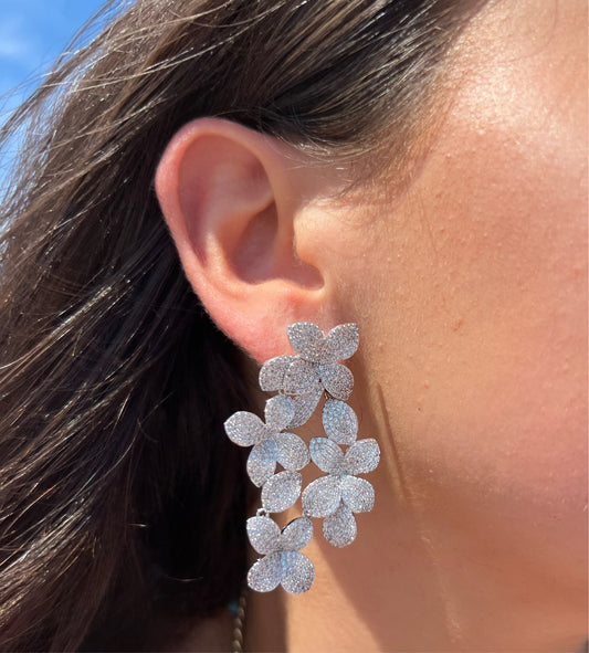 Floral CZ Earrings