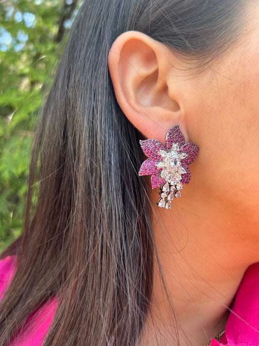 Ruby Pink Mesmerizing Earrings