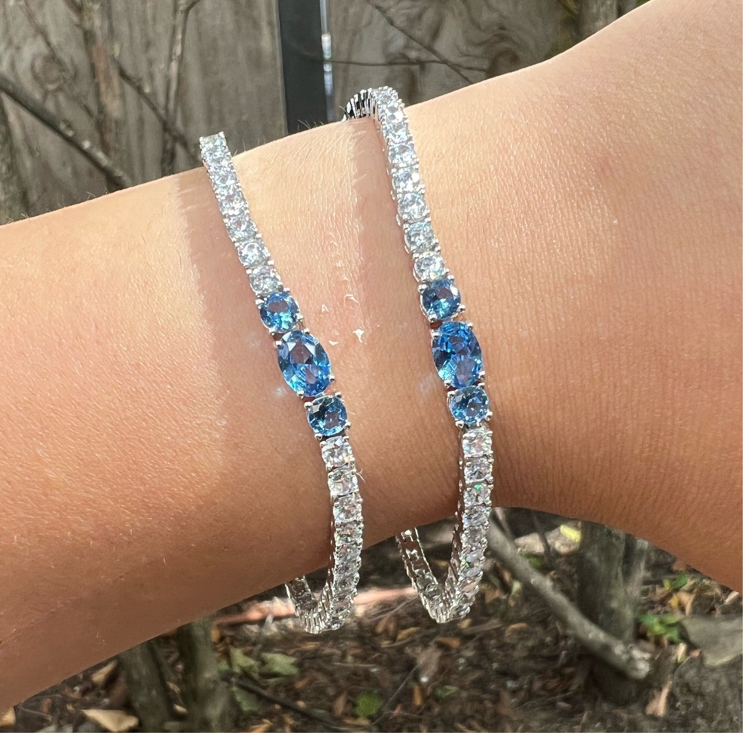 Tennis Bracelet X Oval sapphire bracelet