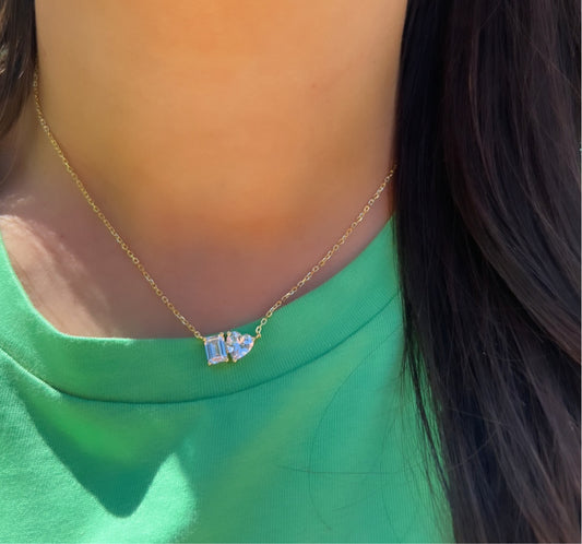 Toi & Moi Heart Shaped Necklace
