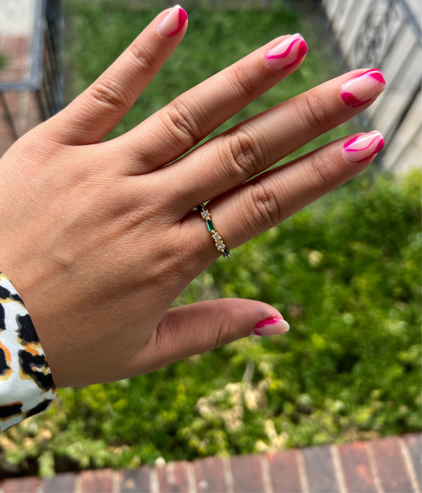 Emerald Green Eternity Band