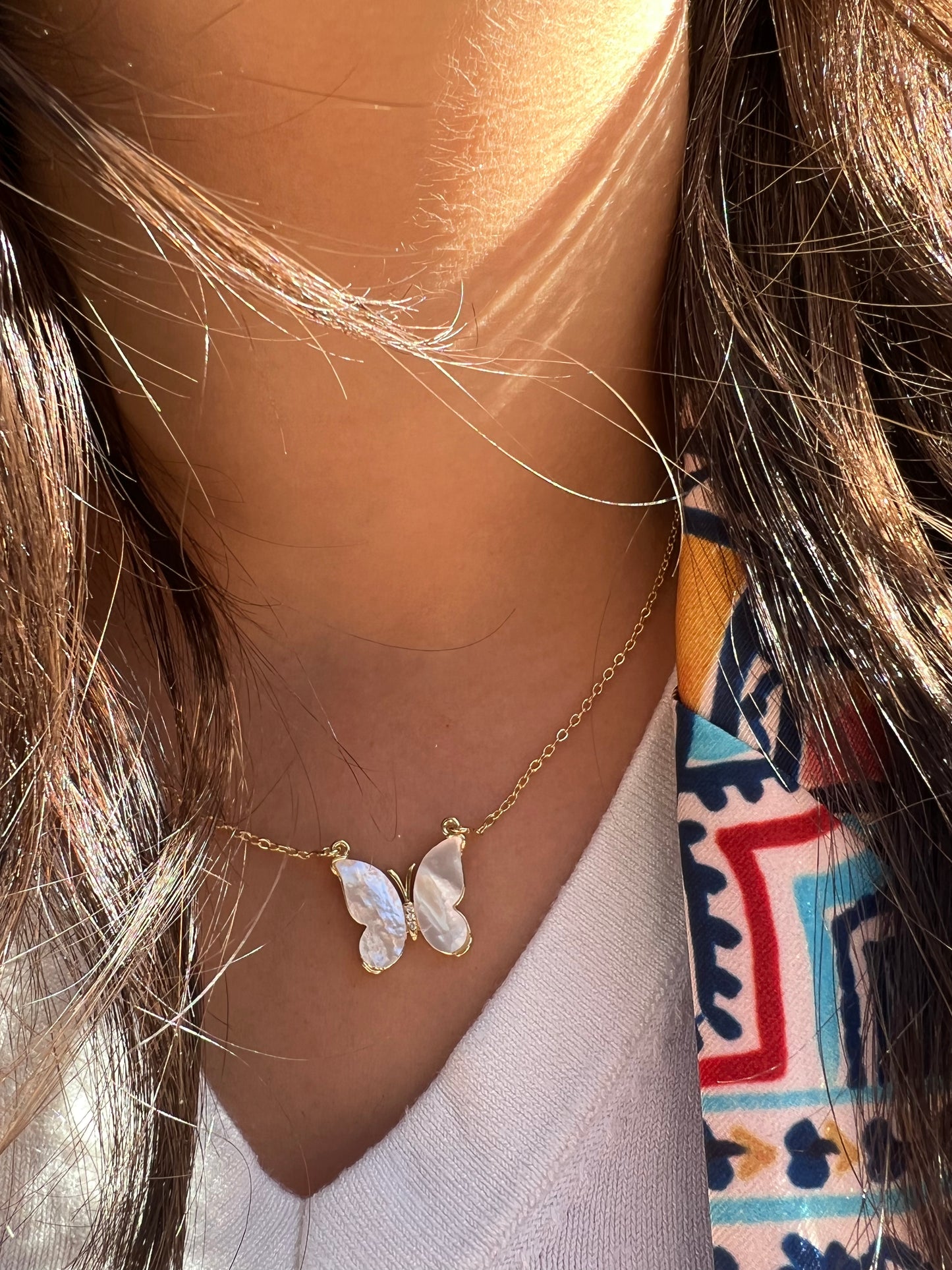 Pearl Butterfly Necklace