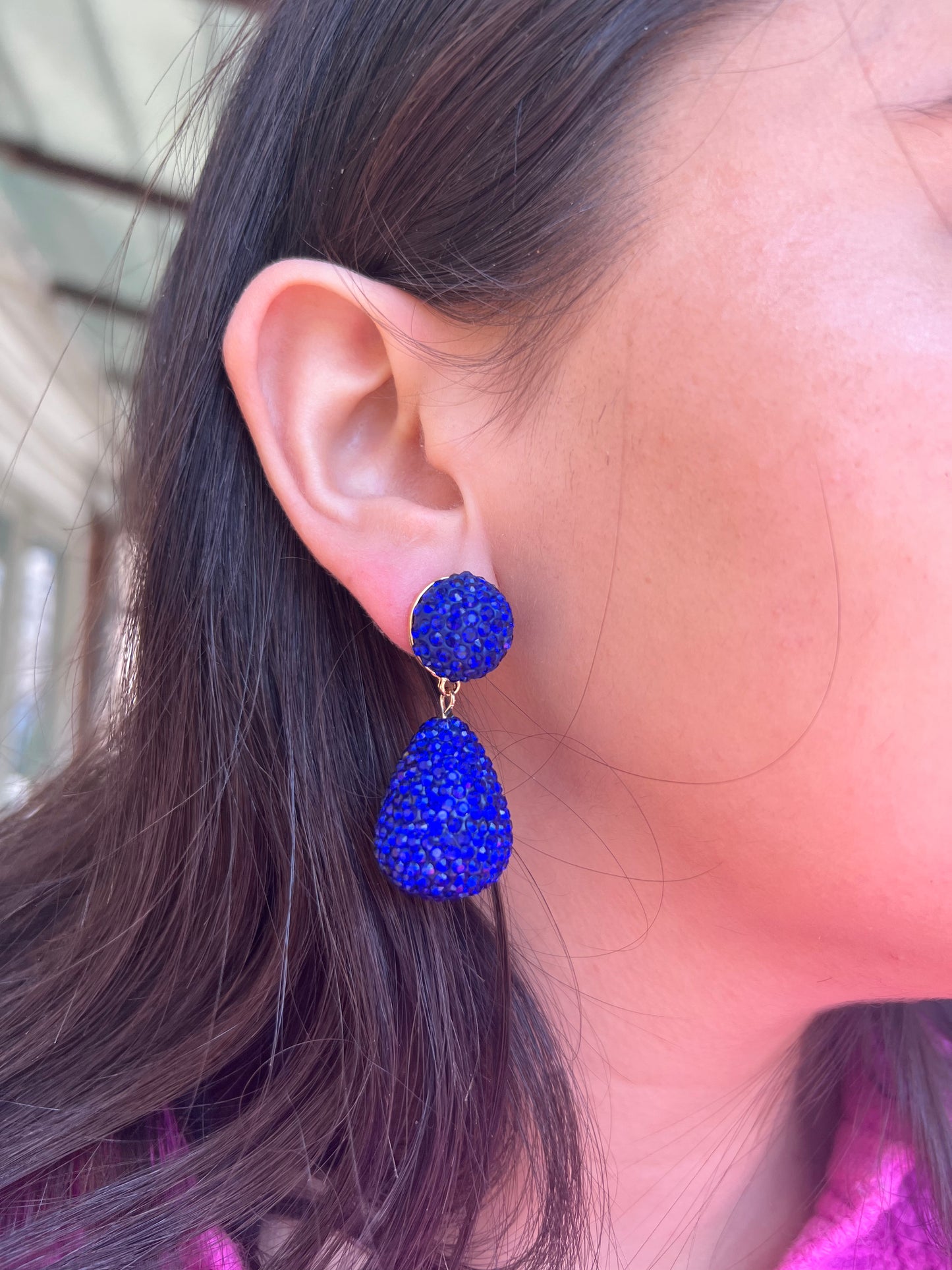 Bright clearance blue earrings