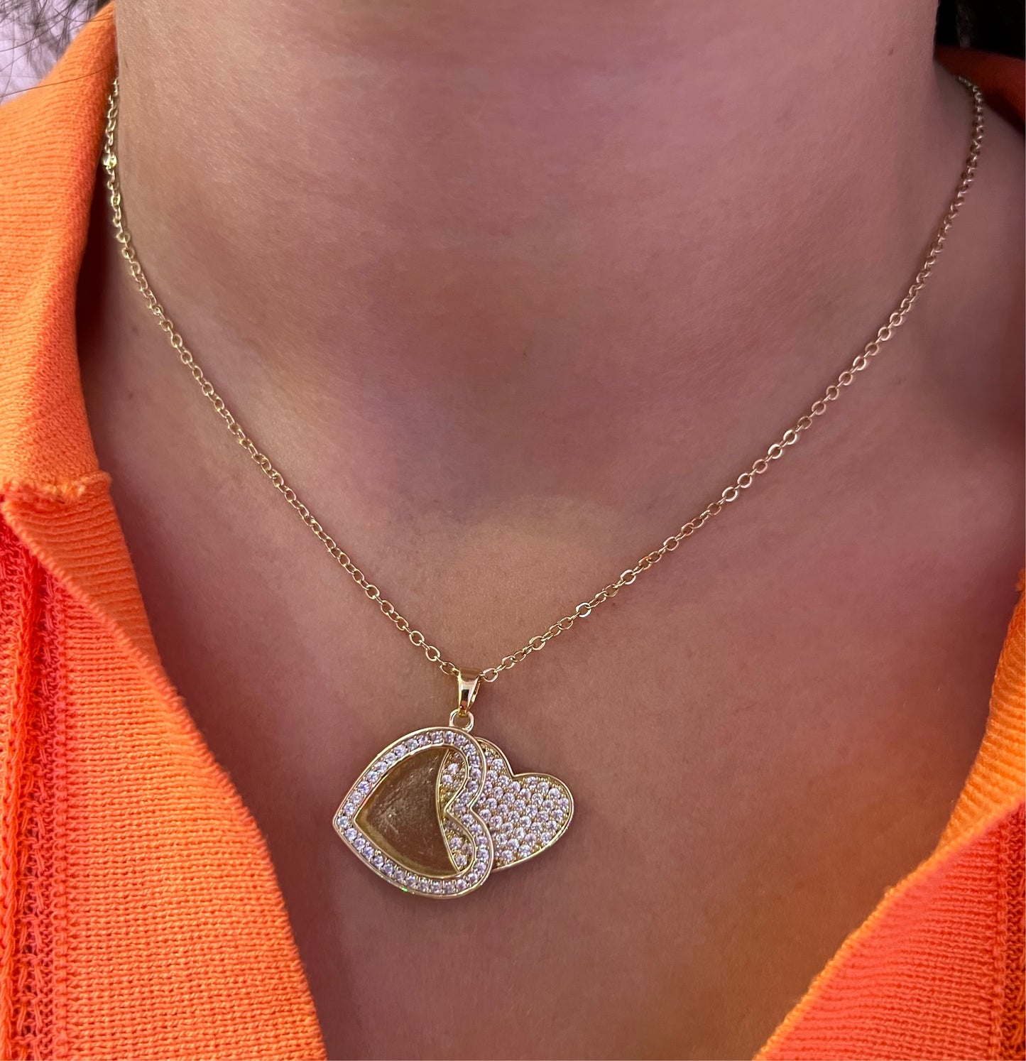 Slanted Heart Necklace