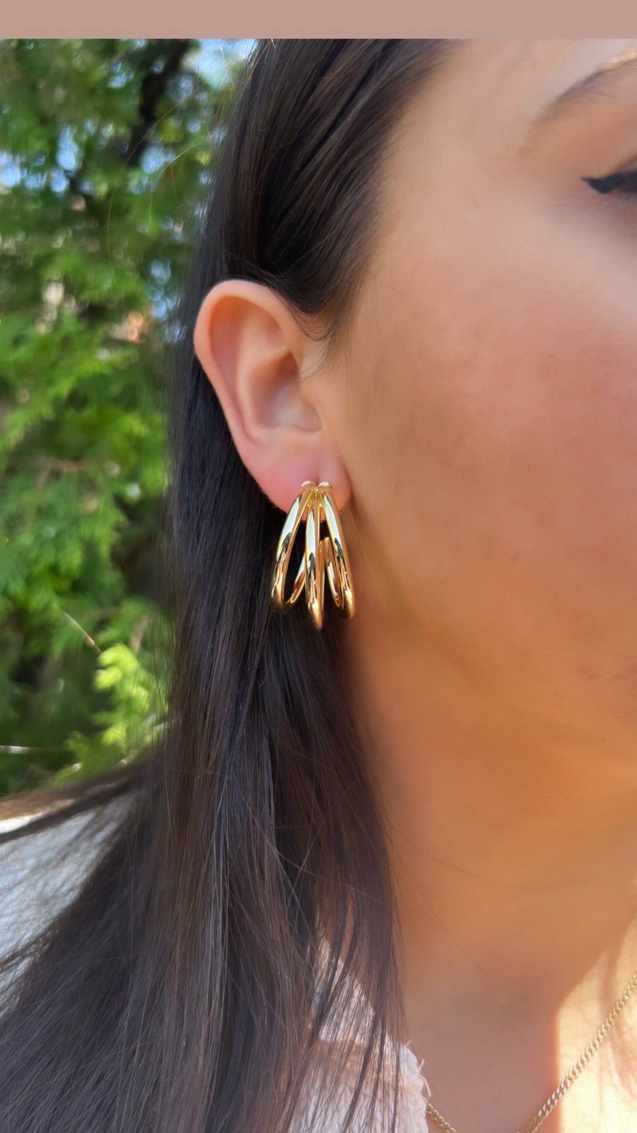 Triple Hooped Earrings