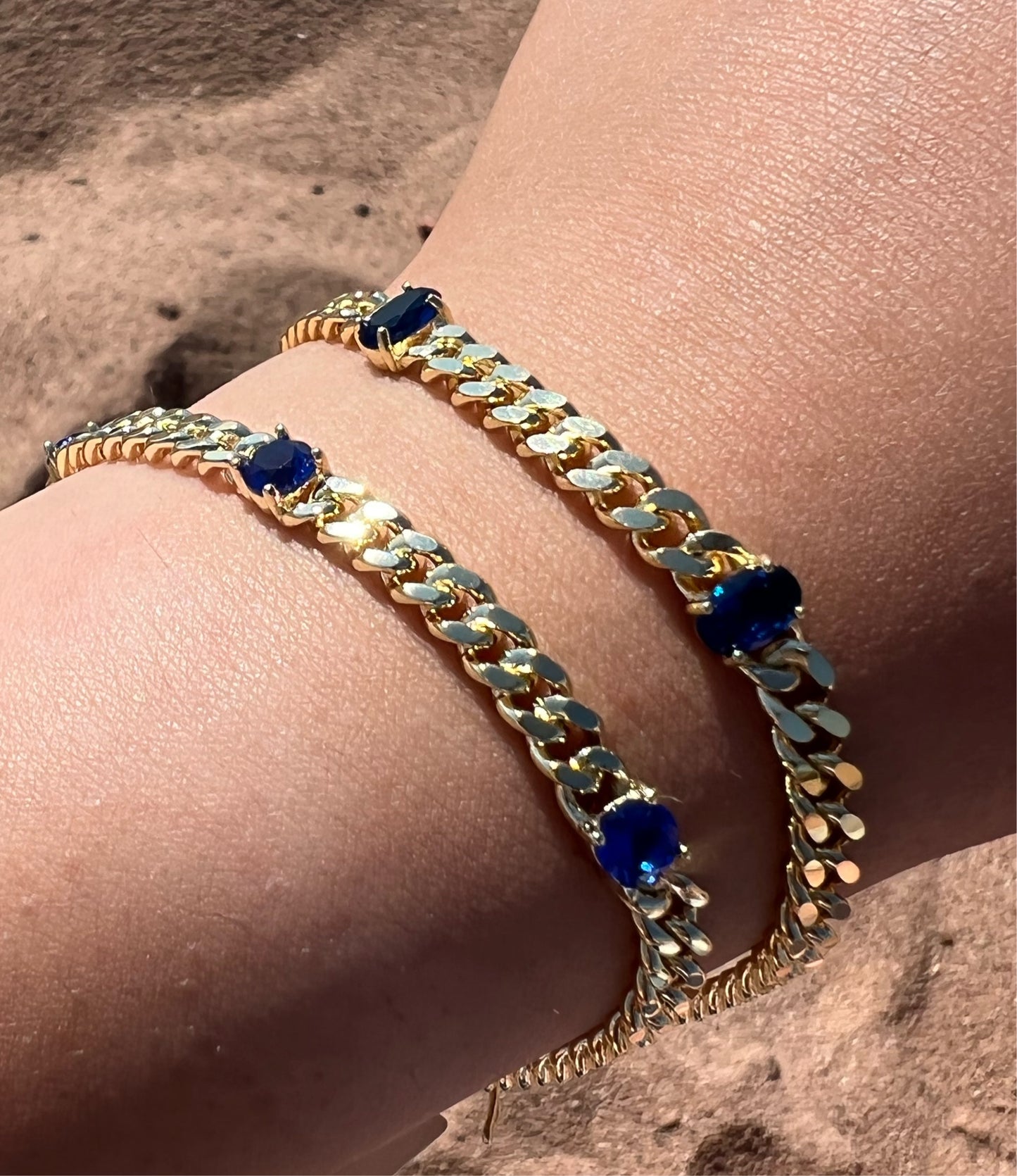 Sapphire Chain Bracelet