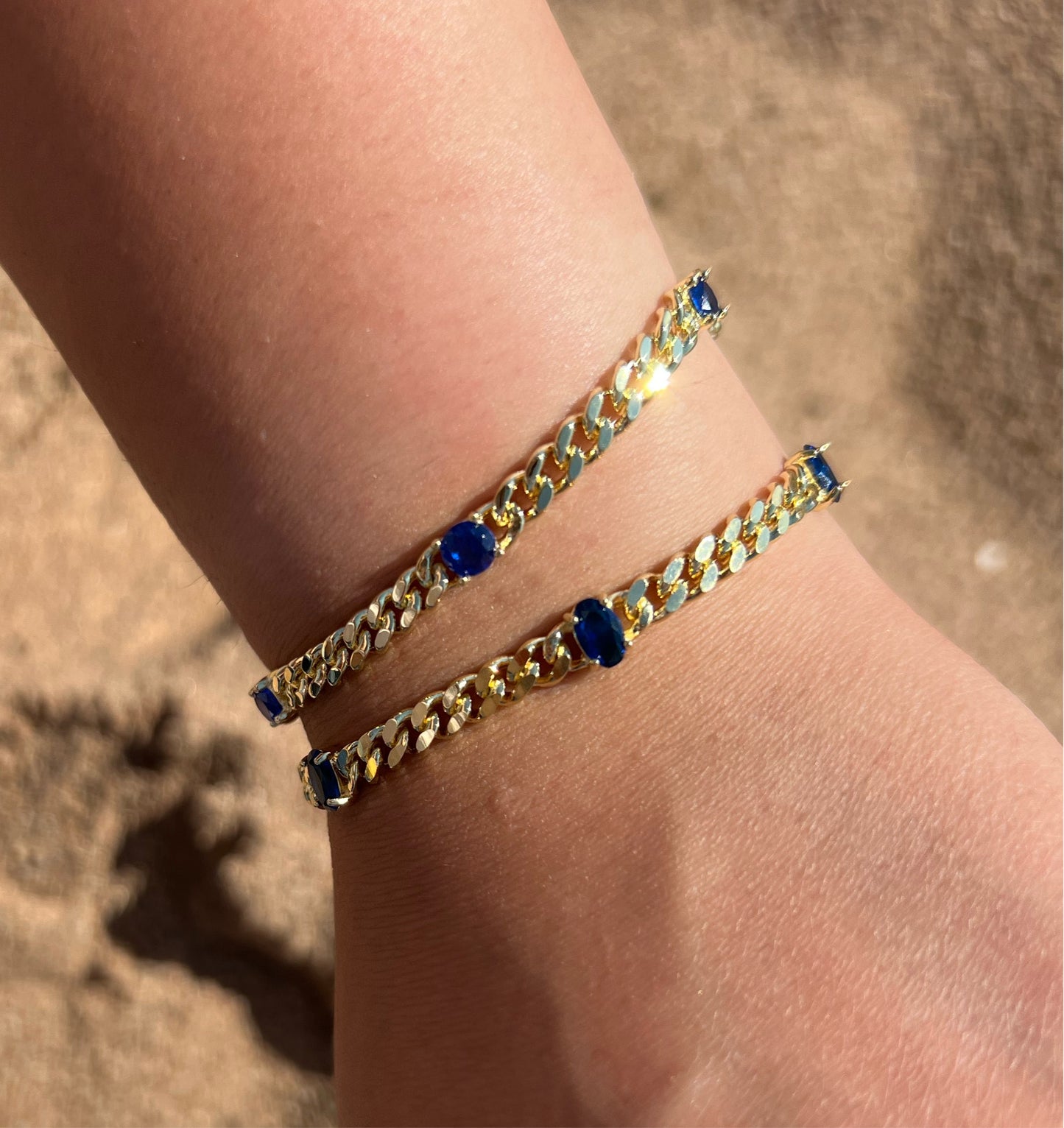 Sapphire Chain Bracelet