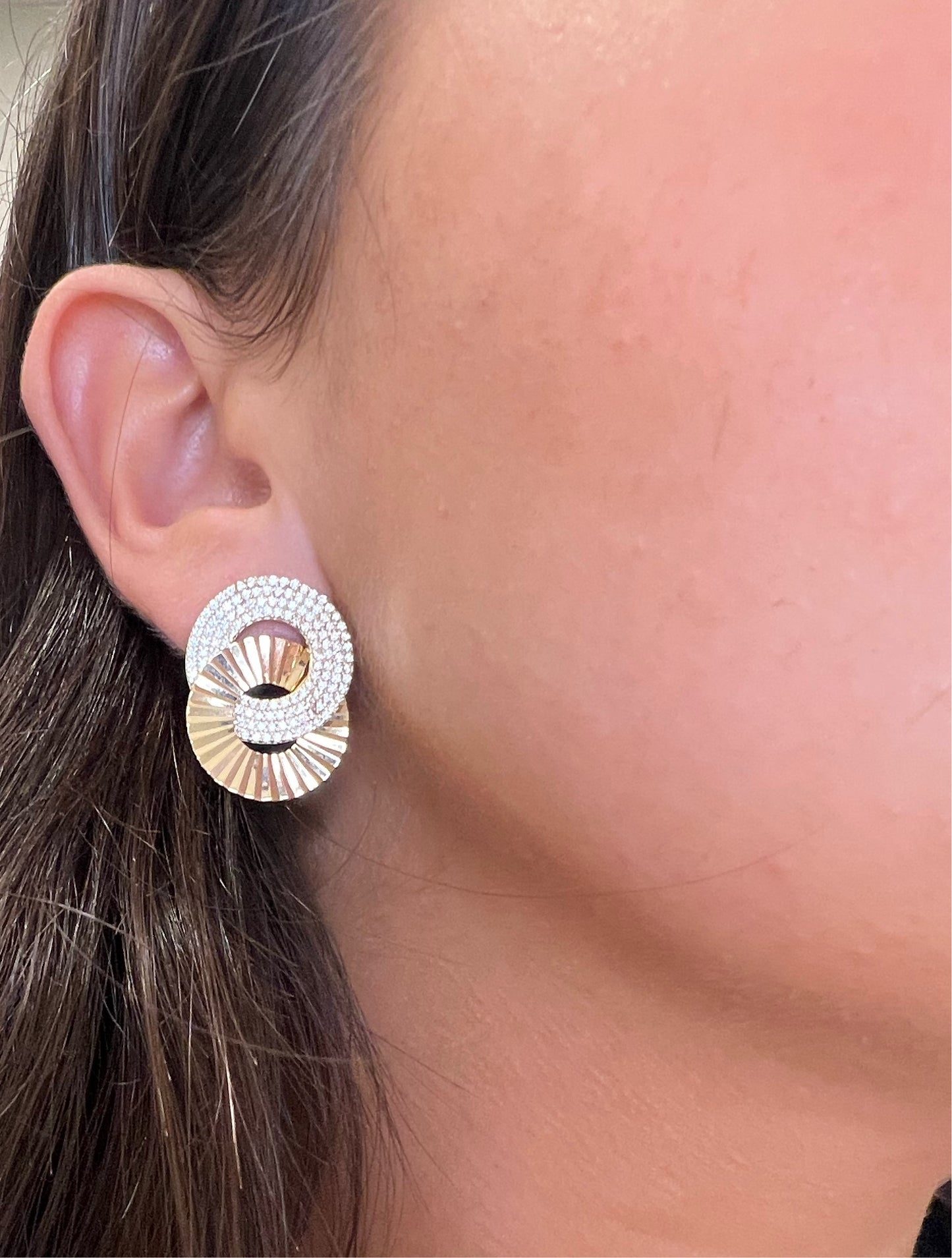 Double Round Dressy Earring